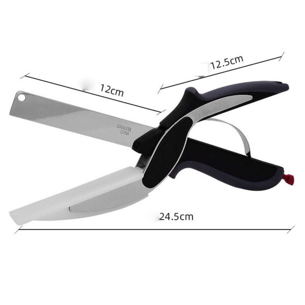 Kitchen Gadget Scissors 2-in-1 Functional Smart Chopping Knife Food Scissors Vegetable Scissors A Good Helper In The Kitchen - Image 7